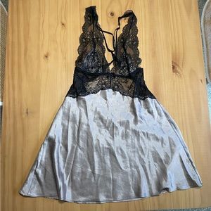 Victoria’s Secret, size Small: satin and lace babydoll/slip/night dress